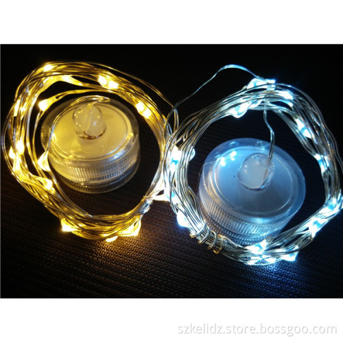 2017 Mini Waterproof Button Battery Operated Silver Wire String Fairy Light For Bottle Decoration